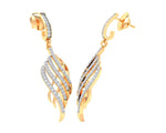Load image into Gallery viewer, Wavy Diamond & Gold Earrings - 1687447784