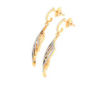 Load image into Gallery viewer, Wavy Diamond & Gold Earrings - 1687447784