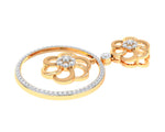 Load image into Gallery viewer, Round & Flower Diamond Pendent - 1687447797