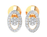 Load image into Gallery viewer, Oval Earrings with Diamond Cluster Center - 1687366878
