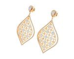 Load image into Gallery viewer, Diamond & Gold Net Center Earrings - 1687366891