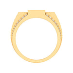 Load image into Gallery viewer, Splended Gold Ring with Diamond Encrusted Band - 1687361887