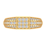 Load image into Gallery viewer, Splended Gold Ring with Diamond Encrusted Band - 1687361887