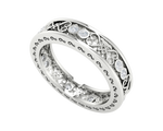 Load image into Gallery viewer, Detailed Heart & Circle Silver Ring - 1687447421