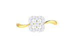 Load image into Gallery viewer, Clover Shaped Wavy Band Diamond Ring - 1687367347