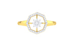 Load image into Gallery viewer, Octagon Shaped Ring with Floral Center - 1687367468