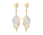 Load image into Gallery viewer, Wavy Diamond & Gold Earrings - 1687447784