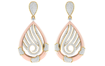 Load image into Gallery viewer, Two Colour Drop Shaped Detaild Earrings - 1687366991