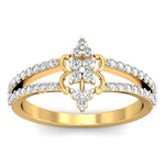 Load image into Gallery viewer, Crown-Like Ring with Diamond Band - 1687447547