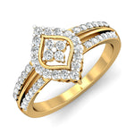 Load image into Gallery viewer, Spade Shaped Diamond Border Ring - 1687447540
