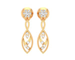 Load image into Gallery viewer, Criss-Cross Wavy Diamond Earrings - 1687366979