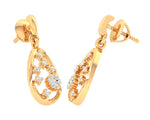 Load image into Gallery viewer, Bouquet Style Golden & Diamond Earrings - 1687447776
