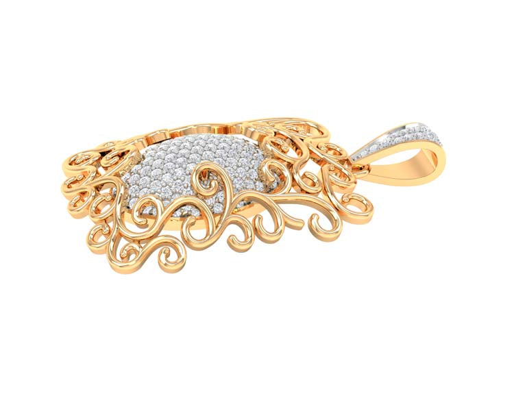 Detailed Frame Earrings with Oval Center - 1687366075