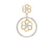 Round & Flower Diamond Pendent - 1687447797