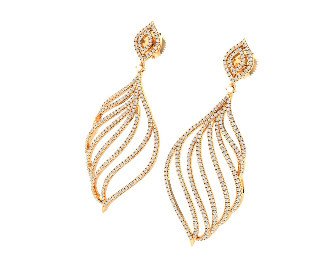 Wavy Artistic Earrings - 1687367129