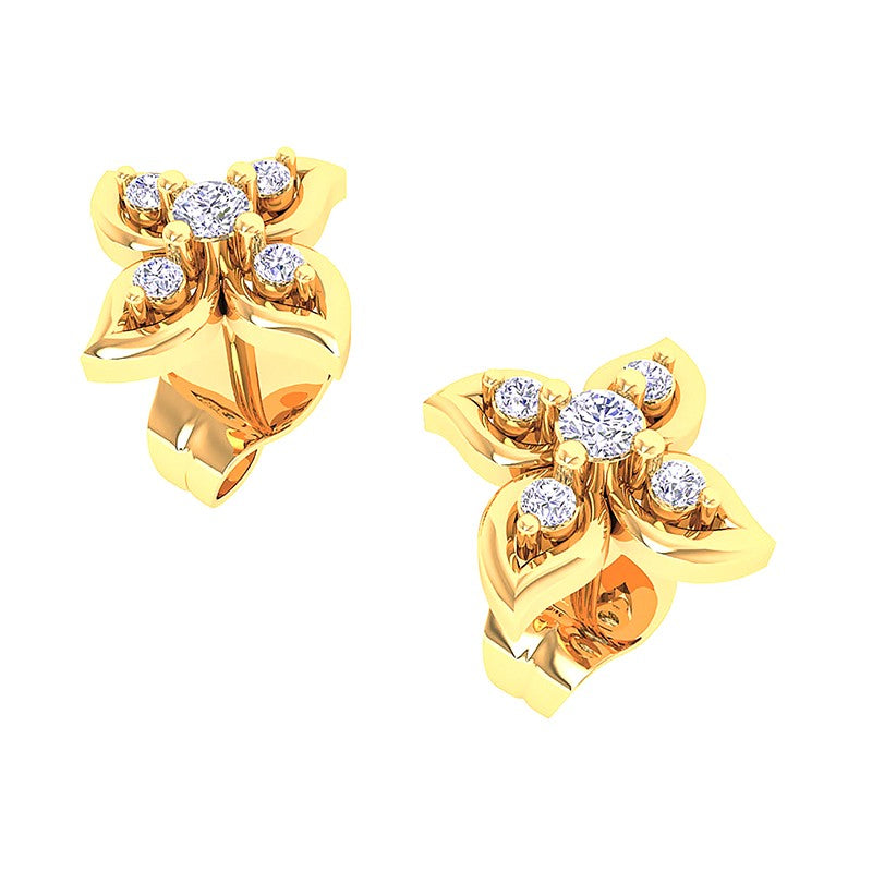 Dainty Floral Earrings - 1687366896