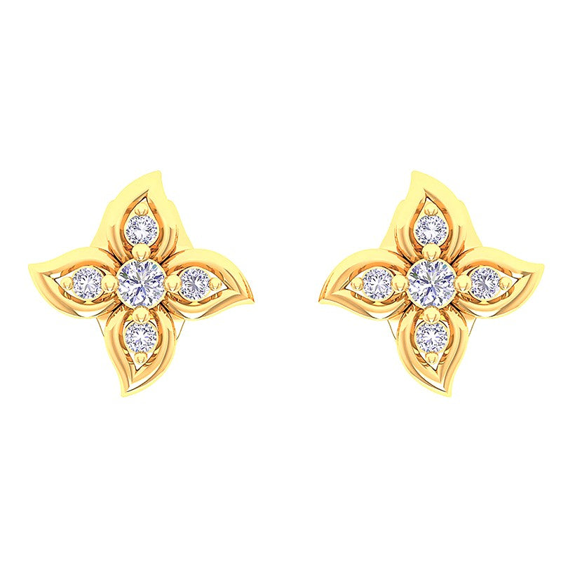 Dainty Floral Earrings - 1687366896