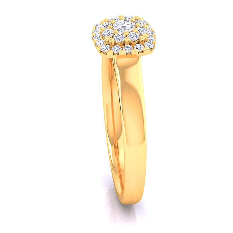 Square Top Fully Encrusted Diamond Ring - 1687447789