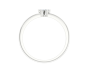 Silver Flower Diamond Ring - 1687447405