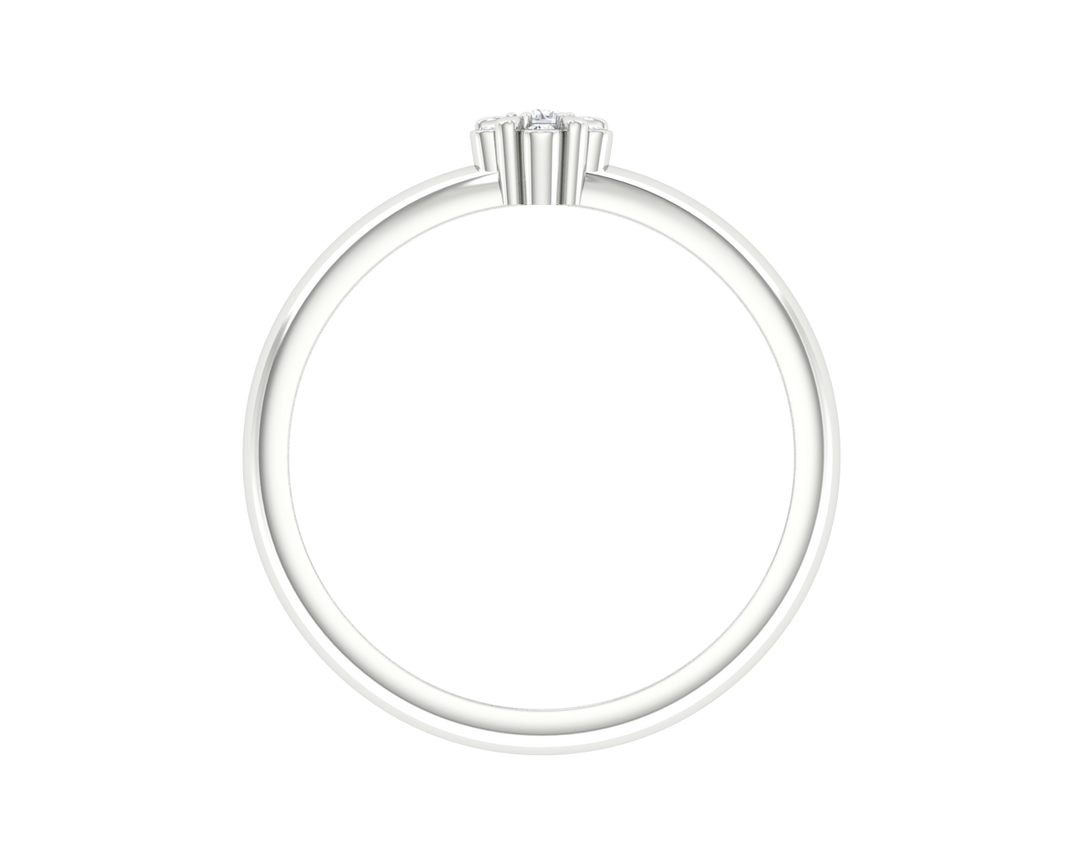 Dainty Silver Shiny Diamind Ring - 1687447398