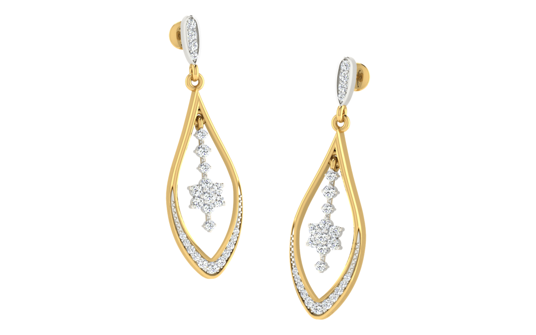 Modern Oval Shaped with Star Pendulum Danglers -1687366995
