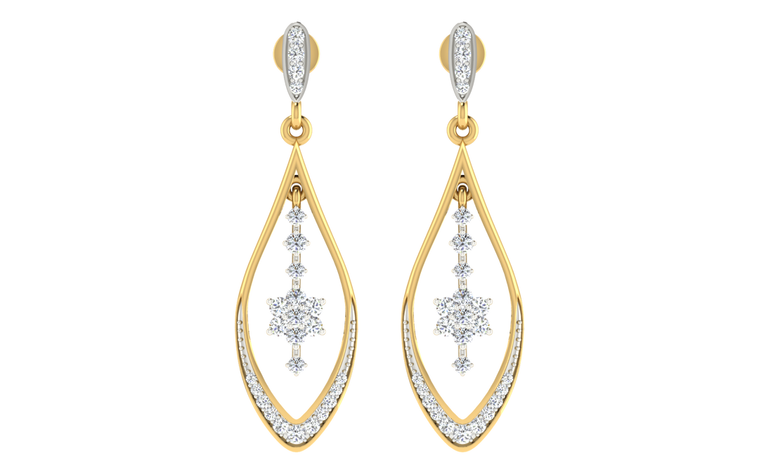 Modern Oval Shaped with Star Pendulum Danglers -1687366995