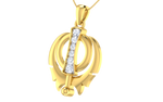 Load image into Gallery viewer, Enticing Gold &amp; Diamond Pendent - 1687366058
