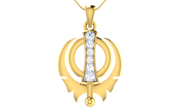 Enticing Gold & Diamond Pendent - 1687366058
