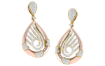 Load image into Gallery viewer, Two Colour Drop Shaped Detaild Earrings - 1687366991
