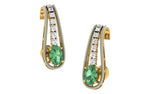 Load image into Gallery viewer, Stunning Danglers with Emerald - 1687366982
