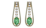 Load image into Gallery viewer, Stunning Danglers with Emerald - 1687366982
