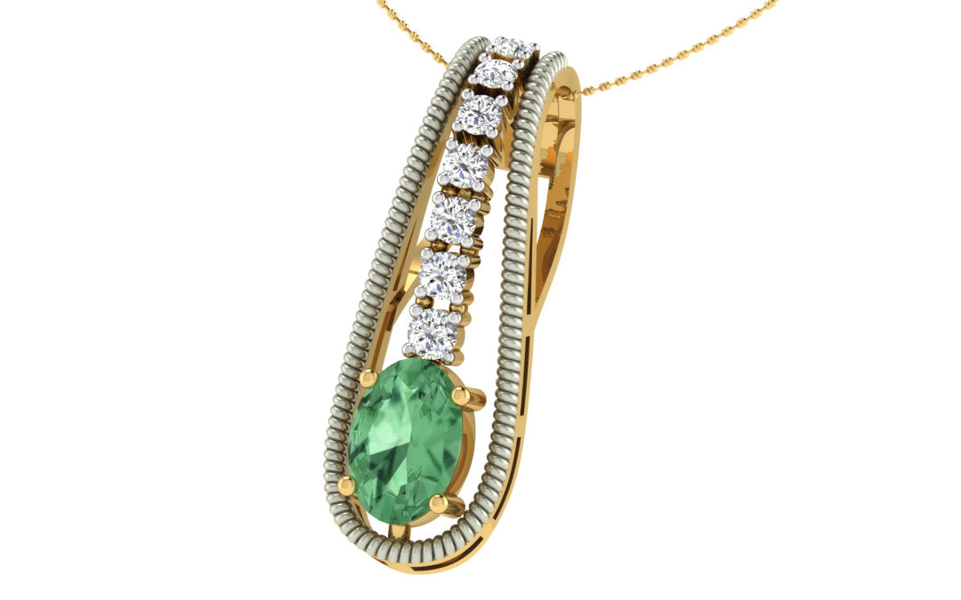 Stunning Danglers with Emerald - 1687366982