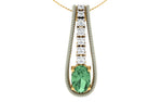 Load image into Gallery viewer, Stunning Danglers with Emerald - 1687366982
