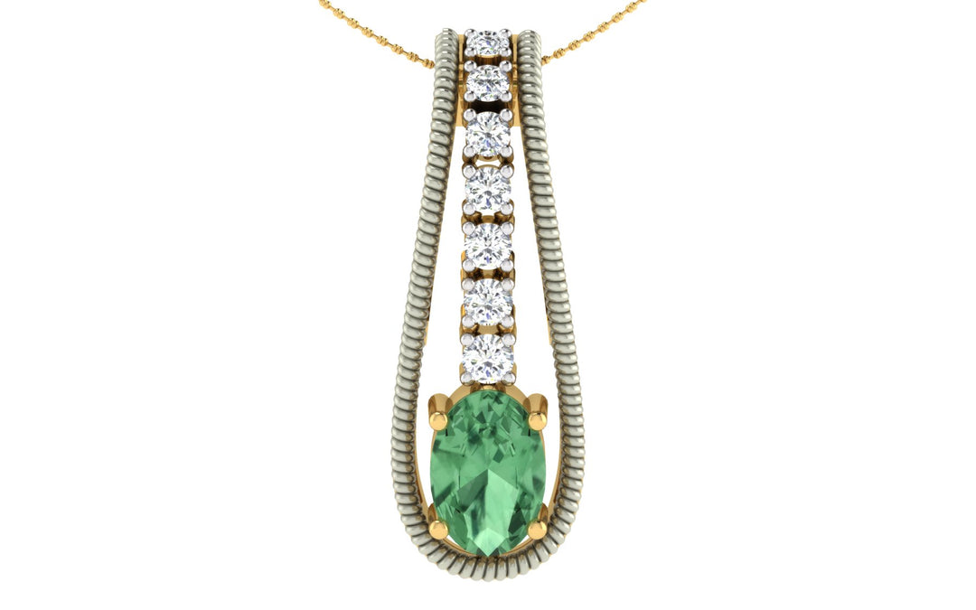 Stunning Danglers with Emerald - 1687366982