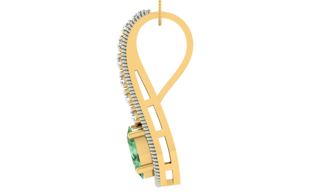 Stunning Danglers with Emerald - 1687366982