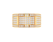 Bow Shaped Thick Diamond Band Ring - 1687447635