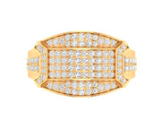 Thick Band Diamond Studded Ring - 1687447643