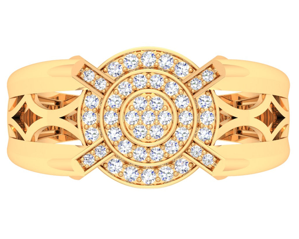 Gold Multi-Tired Diamond Ring - 1687447516