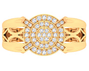 Gold Multi-Tired Diamond Ring - 1687447516