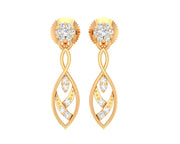 Criss-Cross Wavy Diamond Earrings - 1687366979