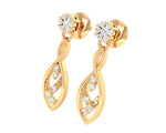 Load image into Gallery viewer, Criss-Cross Wavy Diamond Earrings - 1687366979
