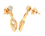 Load image into Gallery viewer, Criss-Cross Wavy Diamond Earrings - 1687366979
