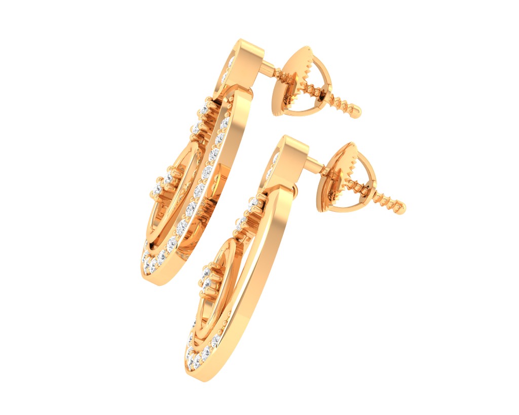 Artistic Diamond Earrings - 1687367142