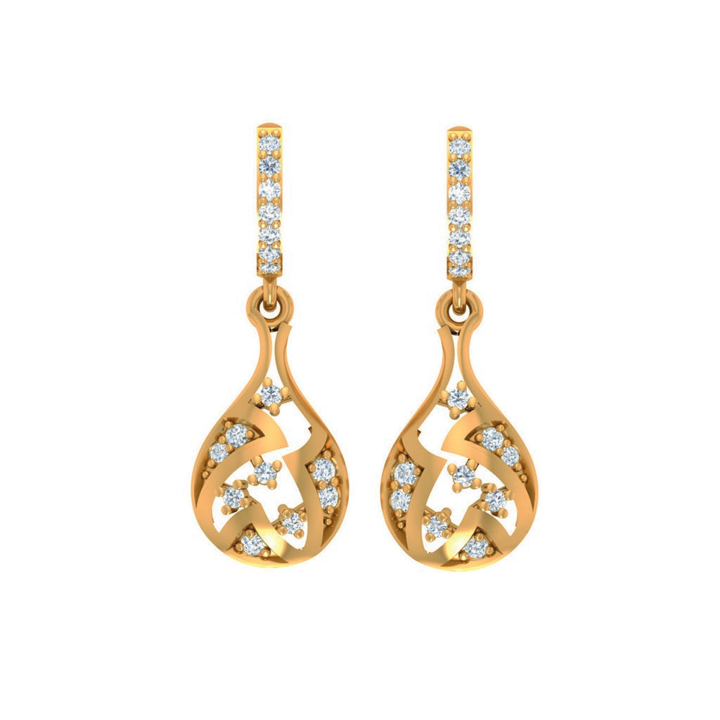 Abstract Sparkling Earrings - 1687367110