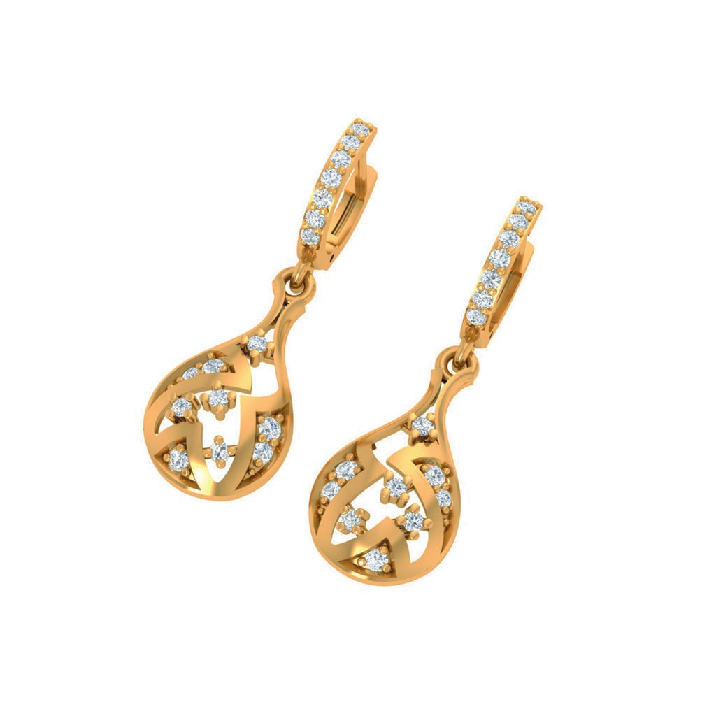 Abstract Sparkling Earrings - 1687367110